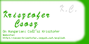 krisztofer csosz business card